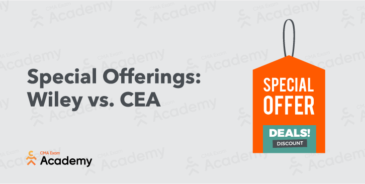 Wiley vs CMA Exam Academy Special offerings
